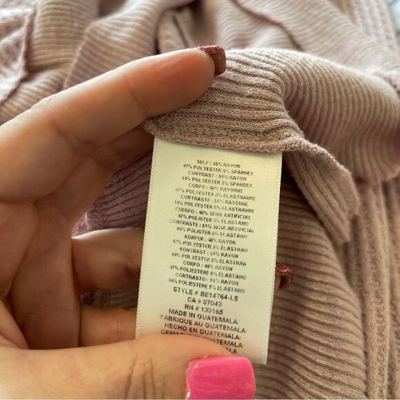 (BOGO FREE) Anthropologie Eri + Ali Waffle Knit Pin Thermal Shirt Top XS - Picture 3 of 3